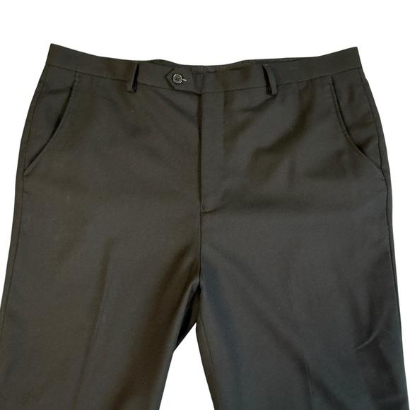 M Tailor Custom Tailored Men's Black Flat Front Dress Pants. 41x30 #1542 - Picture 4 of 8